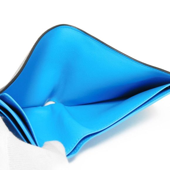 BOTTEGA VENETA Bifold Wallet The Edit Compact Bicolor Logo Embossed 629683 VA... - Picture 6 of 9